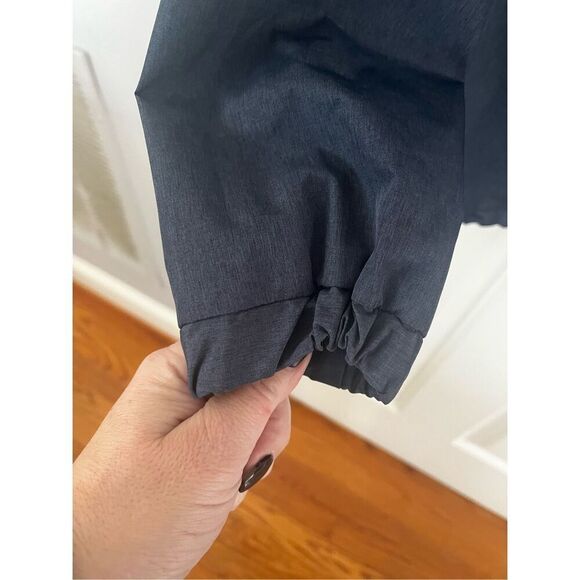 Volcom Navy Blue Snap Up Coaches Jacket Water Resistant sz S NWOT - Picture 5 of 9